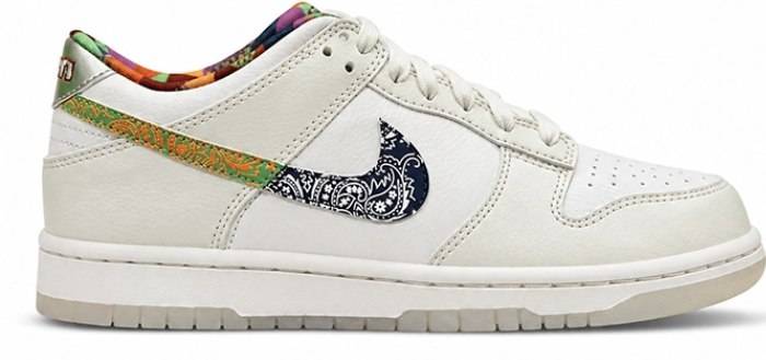 کفش نایکی دانک لو (Nike Dunk Low) مدل کانسپچوال - طرح اسلیمی (Paisley) و هنری